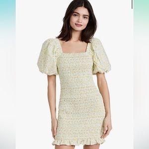 English Factory Women's Floral Smocked Mini Dress, XL